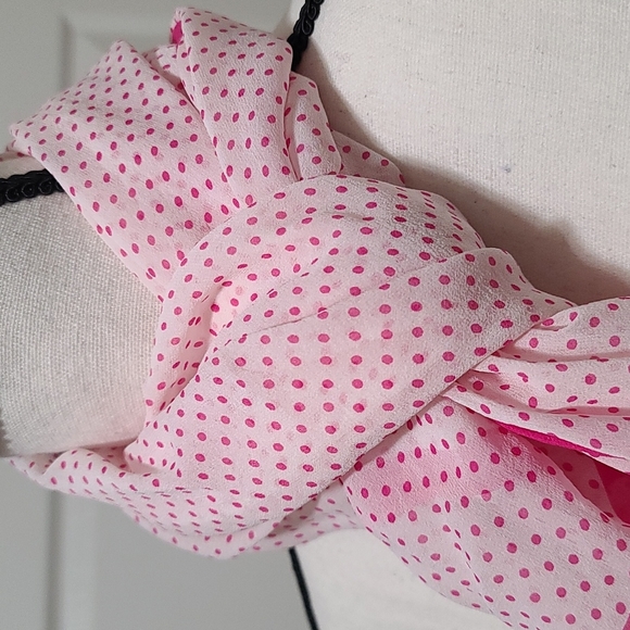 Banana Republic Pink Dot Silk Scarf - Picture 3 of 7